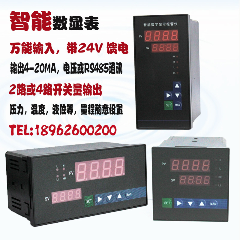智能數字溫度壓力智能報警顯示儀數顯表